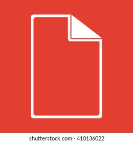 Fileicon on red background.