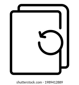 Files backup icon. Outline Files backup vector icon for web design isolated on white background