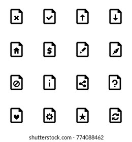 Files - Black and White Icon Set