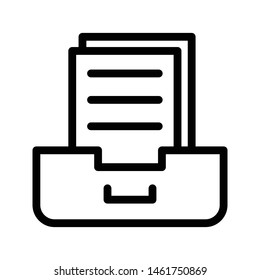 files cabinet thin line vector icon