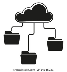 Files cloud. Internet technology. Web banner. Vector illustration. EPS 10.