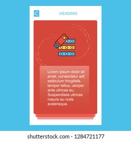 Files copy  mobile vertical banner design design. Vector