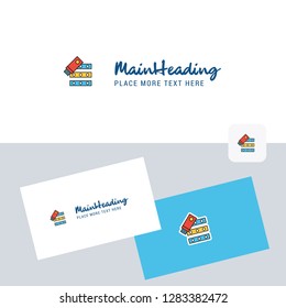 Files copy  vector logotype with business card template. Elegant corporate identity. - Vector