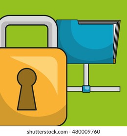 files data padlock icon