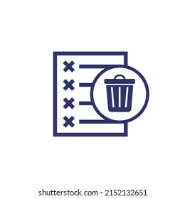 archivos para eliminar un icono con una papelera en blanco