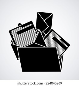 Files design over white background, vector illustration