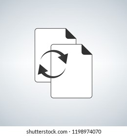 Files or document Synchronisation icon suitable for info graphics, websites and print media and interfaces. Vector illustration.