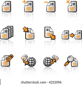 Files & Documents 1 Black & Orange on white background