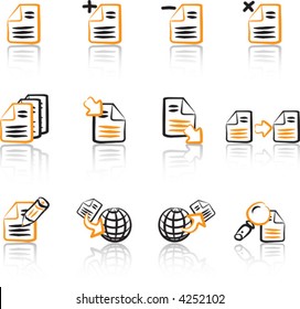 Files & Documents 1 Black & Orange on white background