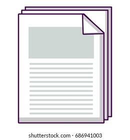 Files documents icon. Cartoon illustration of files documents vector icon for web design