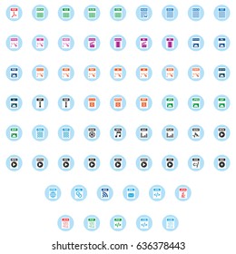 FILES & DOCUMENTS ICONS inside a circle