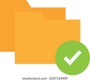 Files Doucument Folder Icon Vector Flat Illustration