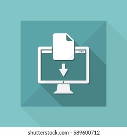 Files download - Flat minimal icon