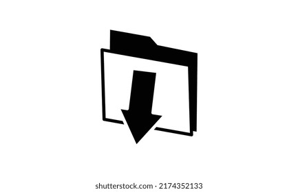 Files Download icon. Download icon on white background. Simple flat vector illustration for web site or mobile app