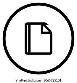 files empty Icon. Flat style Circle Shape isolated on white background. Vector illustration