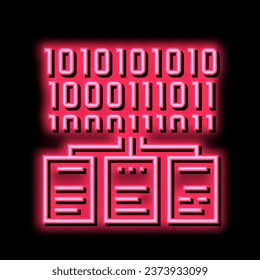 archivos de cifrado de neon light sign vector. signo de cifrado de archivos. ilustración de símbolo aislado