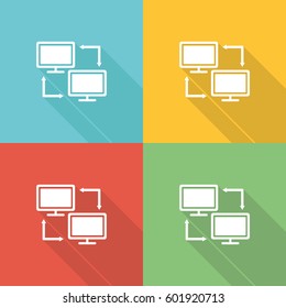 Files Exchange Flat Icon Concept
