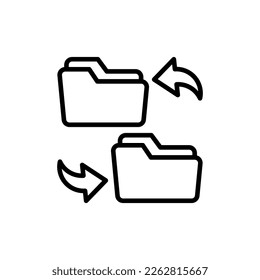 Files Exchange icon in vector. Logotype