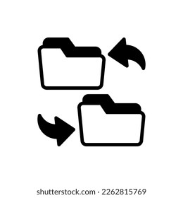 Icono de intercambio de archivos en vector. Logotipo