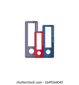 Files fill style icon design, Document data archive storage organize business office and information theme Vector illustration