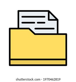 Files, folder, docment icon vector image. Can also be used for network and data sharing. Suitable for use on web apps, mobile apps and print media.
