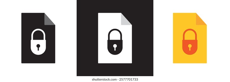 Files folder permission icon .  Document access vector . Secret archive sign business concept.  isolated on white and black background. vector illustration. EPS 10