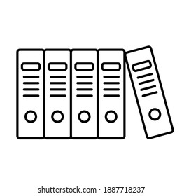 Files folder store icon. Vector illustration isolated on white background.