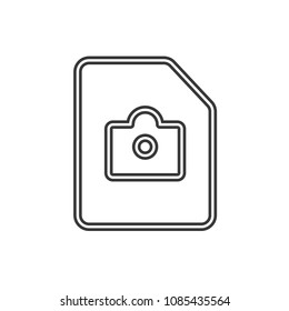 Files and Folders Camera Outline Simple Vector Icon