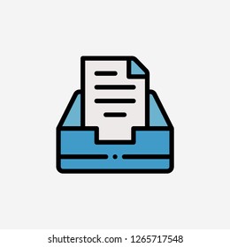 Files and folders concept line icon. Simple element illustration. Files and folders concept outline symbol design. Can be used for web and mobile UI/UX . Modern vector style.modern vector style.