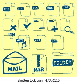  files and folders doodle