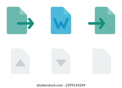archivos y carpetas conjunto de iconos planos conjunto 03
