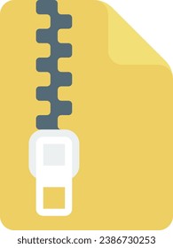 archivos carpetas icono diseño plano cremallera