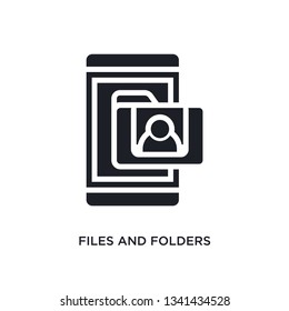 files and folders isolated icon. simple element illustration from electrian connections concept icons. files and folders editable logo sign symbol design on white background. can be use for web and