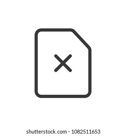 Files and Folders Outline Simple Vector Icon