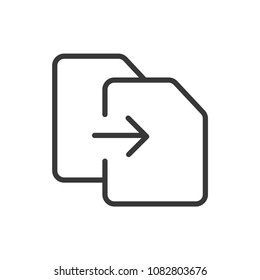 Files and Folders Outline Simple Vector Icon