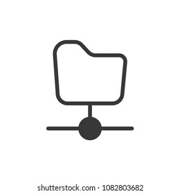 Files and Folders Outline Simple Vector Icon