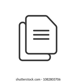 Files and Folders Outline Simple Vector Icon