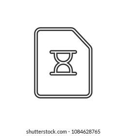 Files and Folders Outline Simple Vector Icon