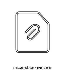 Files and Folders Outline Simple Vector Icon