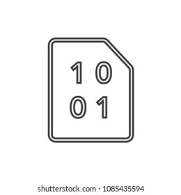 Files and Folders Outline Simple Vector Icon