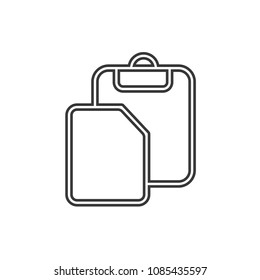 Files and Folders Outline Simple Vector Icon