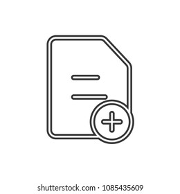 Files and Folders Outline Simple Vector Icon