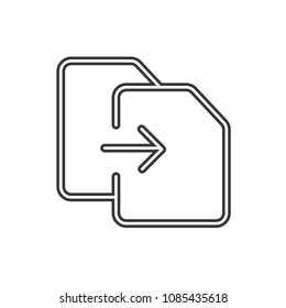 Files and Folders Outline Simple Vector Icon