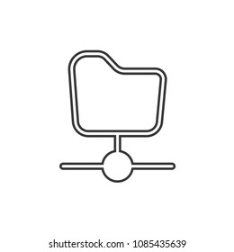 Files and Folders Outline Simple Vector Icon
