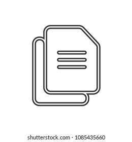 Files and Folders Outline Simple Vector Icon