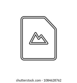 Files and Folders Picture Outline Simple Vector Icon