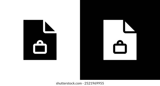Files and Folders Security icon set vector illustration
