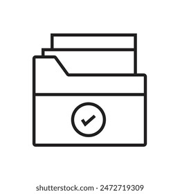 Files and Folders Security Icon, Suitable for Data Protection and IT Themes
