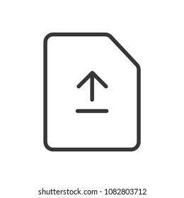 Files and Folders Upload Outline Simple Vector Icon