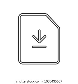 Files and Folders Upload Outline Simple Vector Icon